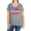 american flag we the people Ladies Curvy T-Shirt