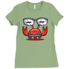 red crabby Ladies Fitted T-Shirt