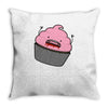 cannibal cupcake Throw Pillow