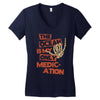 ocean is the only medication Women's V-Neck T-Shirt