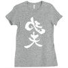 panda symbol Ladies Fitted T-Shirt