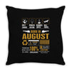 Born August  Multitasking Problem Solving Tees Throw Pillow