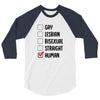 Lgbt Checklist 3/4 Sleeve Shirt