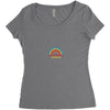 California Sunrise Pocket Women's Triblend Scoop T-shirt