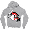 samurai jack and aku yin yang Zipper Hoodie