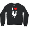 i love cock Crewneck Sweatshirt