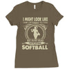 i might look like i'm playing softball Ladies Fitted T-Shirt