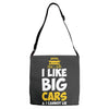 i like big monster cars Adjustable Strap Totes