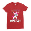 Born Unicorns-Born February Ladies Fitted T-Shirt