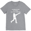 alternatives to war play cricket batting anti war stencil tour V-Neck Tee