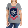 land of the free shield Ladies Curvy T-Shirt