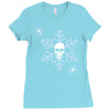 skull snowflakes alternative christmas jumper Ladies Fitted T-Shirt