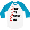 saved with amazing grace 3/4 Sleeve Shirt