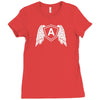 wings letter a Ladies Fitted T-Shirt