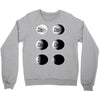 the phases of the moon of laika dog Crewneck Sweatshirt