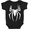 spiderman white logo Baby Bodysuit