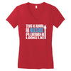 this is what an awesome plumber looks like Women's V-Neck T-Shirt