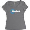 top dad mens funny novelty Women's Triblend Scoop T-shirt