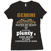 Gemini Hated By Many Wanted By Plenty Disliked By Some Confronted By N Ladies Fitted T-Shirt