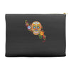 women's sugar skull purple Accessory Pouches