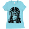 monkey in the motorcycle Ladies Fitted T-Shirt