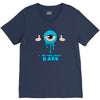 monster eye blue V-Neck Tee