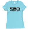 eat sleep game Ladies Fitted T-Shirt