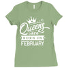 Queens Are Born In February Ladies Fitted T-Shirt