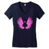 i wear pink for my mom Women's V-Neck T-Shirt