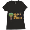 books are murder Ladies Fitted T-Shirt