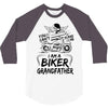 You Cant Scare Me I am Biker Grandfather 3/4 Sleeve Shirt