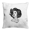 fashion girl Throw Pillow