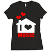 i love house music Ladies Fitted T-Shirt