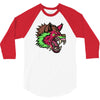 pink punk wolf 3/4 Sleeve Shirt