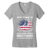 Veteran Don't Thank Me Thank My Brothers Who Never Came Back Women's V-Neck T-Shirt