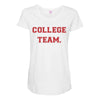 College Team Maternity Scoop Neck T-shirt