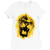 lion yellow Ladies Fitted T-Shirt