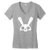 skull bunny Women's V-Neck T-Shirt