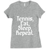 tennis eat sleep repeat Ladies Fitted T-Shirt