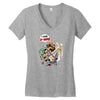 deadpool and superman Women's V-Neck T-Shirt