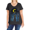 moon visitor Ladies Curvy T-Shirt