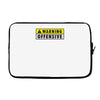 warning offensive mens funny Laptop sleeve