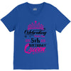 Celebrating With the 5th Birthday Queen V-Neck Tee