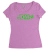 black funny glow in dark glowing Women's Triblend Scoop T-shirt