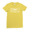 eat sleep code Ladies Fitted T-Shirt