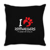 I Love Rottweilers Its People Who Annoy Me Throw Pillow