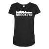 brooklyn city skyline silhouette Maternity Scoop Neck T-shirt