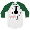 house music 3/4 Sleeve Shirt