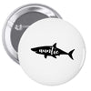 Auntie Shark Pin-back button
