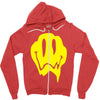 melting acid smiley face Zipper Hoodie